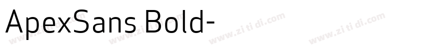 ApexSans Bold字体转换